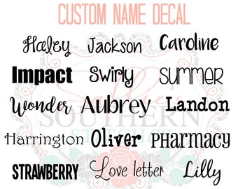 Custom name decal | FREE SHIPPING | Custom label decal | Name label | Personalized Vinyl Name Decal | Vinyl decal | Word sticker