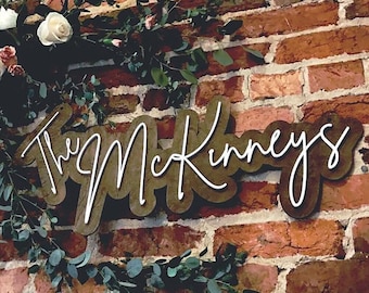 Large Last Name Sign | Wedding Name Sign | Wood Last Name Sign | Wedding Backdrop | Family Name Wood Sign