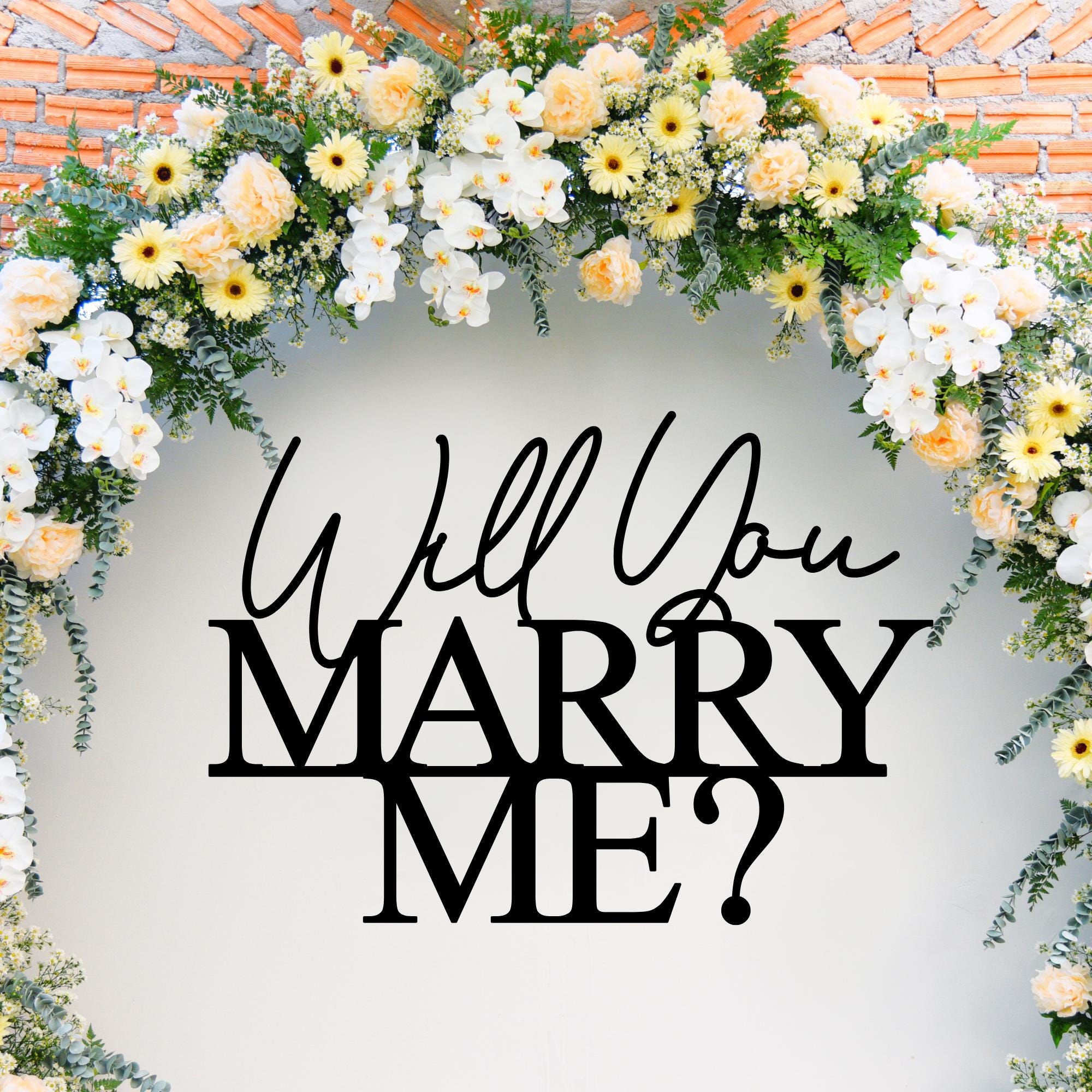 Will You Marry Me Wood Sign | Marriage Proposal Sign | Hanging Backdrop ...