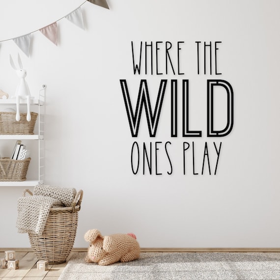 Playroom Sign | Wild Ones Play Kids Sign | Playroom Wall Decor | Safari Themed Playroom | Nursery Wood Letters