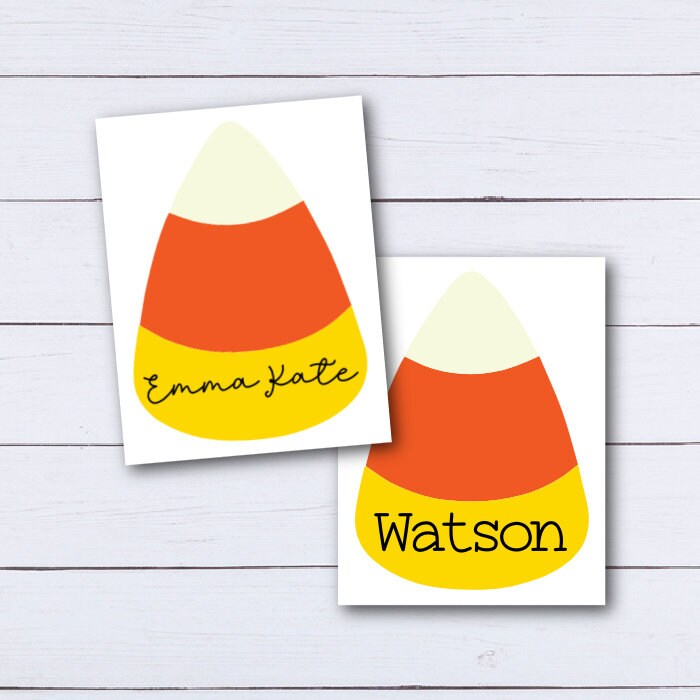 Candy Corn Name Halloween Vinyl Decal Fall Vinyl Decal Etsy