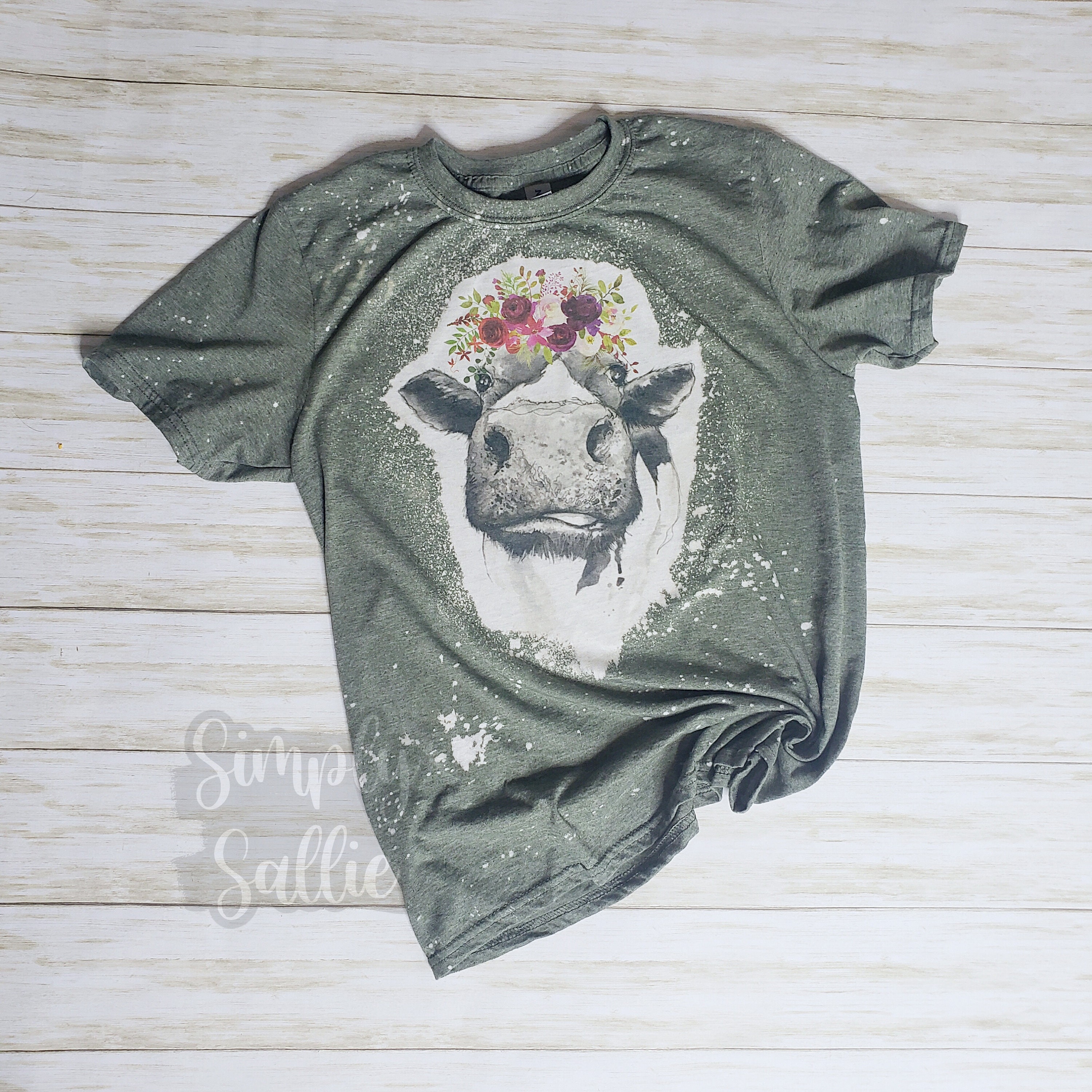 cow print bleached shirt