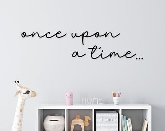 Once Upon A Time Nursery Letters | Playroom Wall Decor | Kids Bedroom Wall Words | Custom Wood Lettering