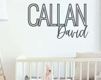 Nursery Name Sign | Baby Wood Name Sign | Wood Letters For Nursery | Connected One Piece Name Sign