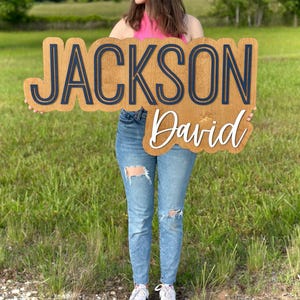 Large Wood Name Sign | Nursery Name Sign | Layered 3D Baby Name Sign | Custom Name Sign