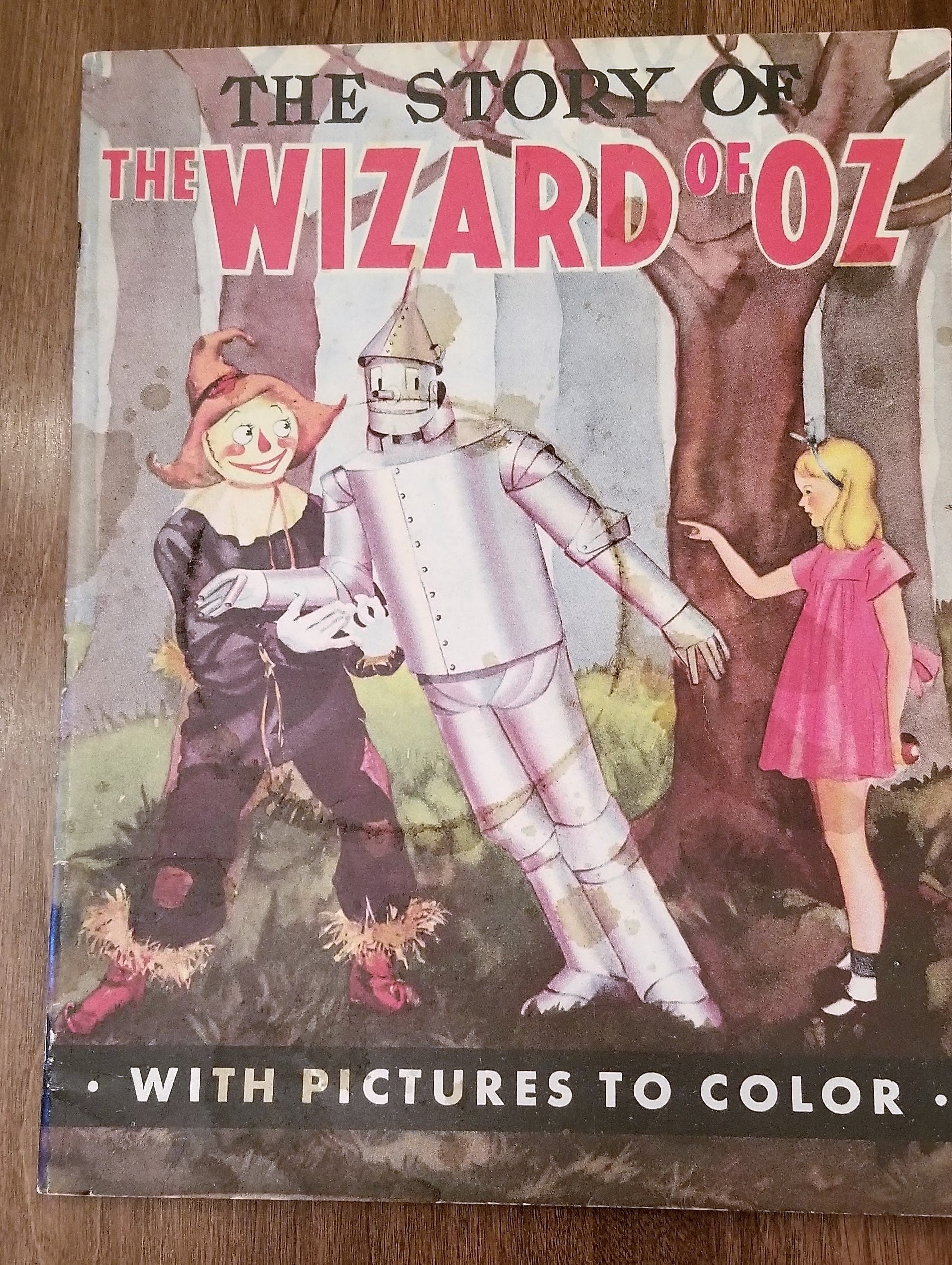 The Wizard of Oz With Pictures to Color 1939 - Etsy