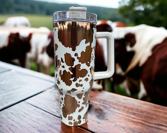 40oz Cow Tumbler