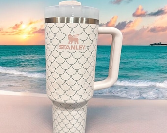 Mermaid Scales Tumbler - 40oz - Stanley and Unbranded - Laser Engraved