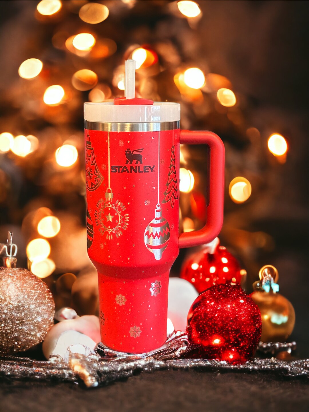 40oz Tumbler With Christmas Ornament Engraving - Etsy 40oz Tumbler With Christmas Ornament Engraving - Etsy