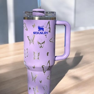 Butterflies Tumbler 40 oz - Laser Engraved