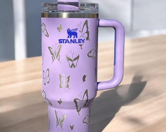 Butterflies Tumbler 40 oz - Laser Engraved