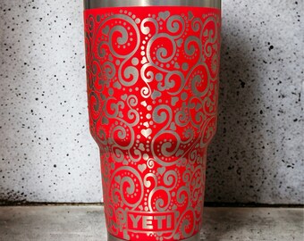 30oz Hearts and Swirls Tumbler