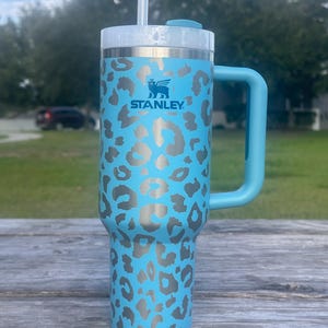 40 oz Tumbler Leopard Engraved