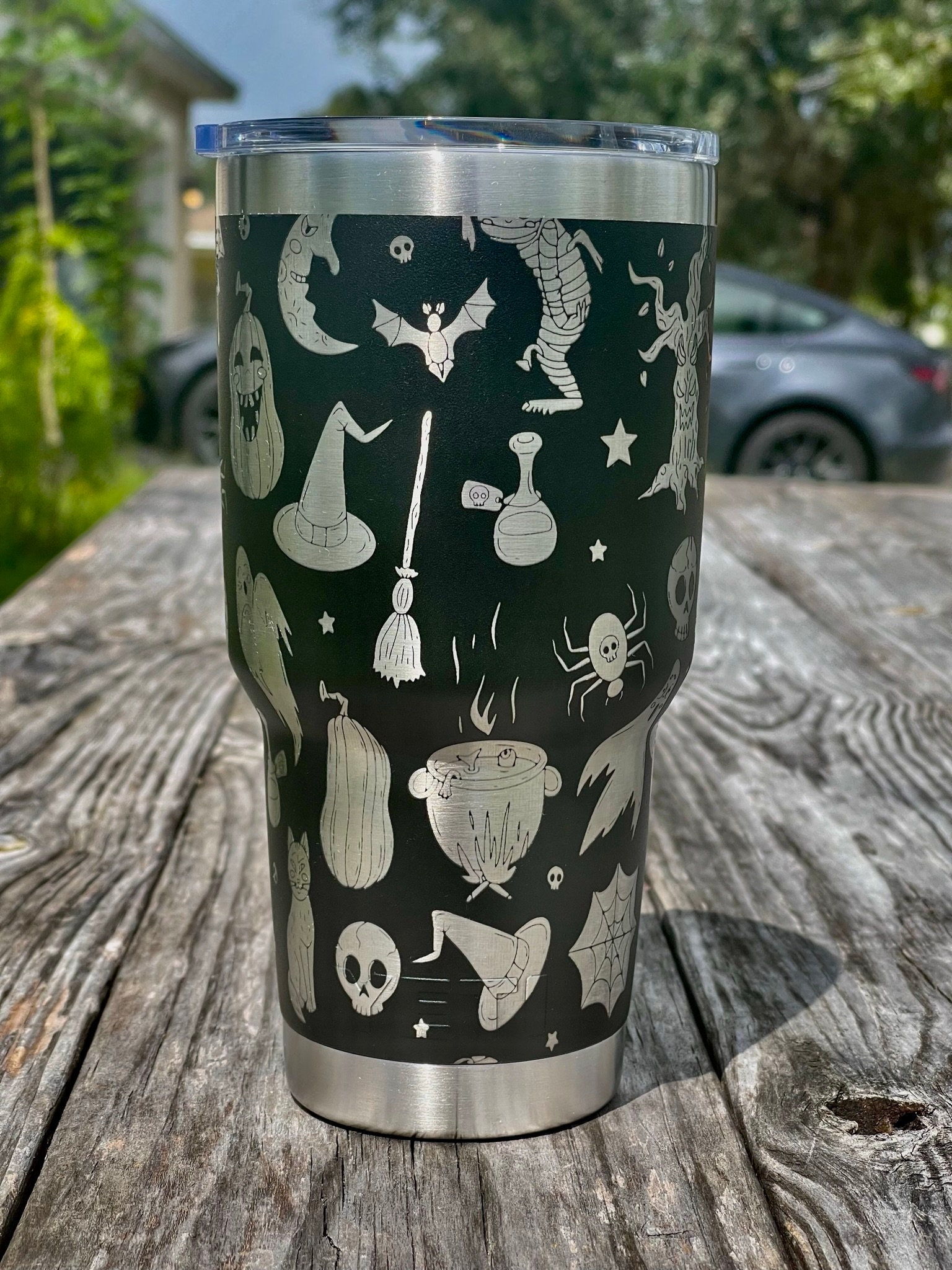 360 Full Wrap Engraved Halloween Yeti Etsy