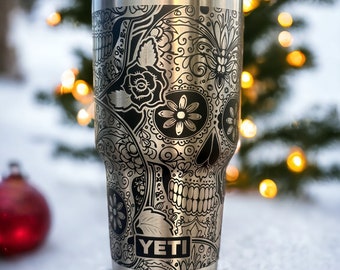 Sugar Skull Tumbler - Yeti and Unbranded - 30oz