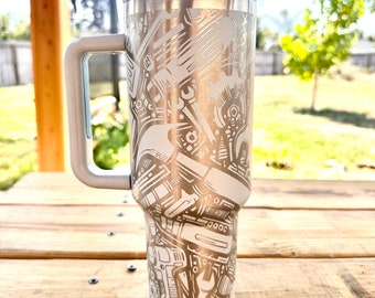 40 oz Tools Tumbler - Laser Engraved