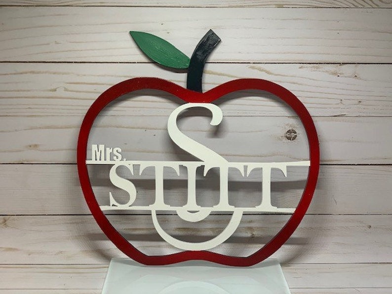 Download Apple Split Monogram DIgital File Glowforge SVG | Etsy