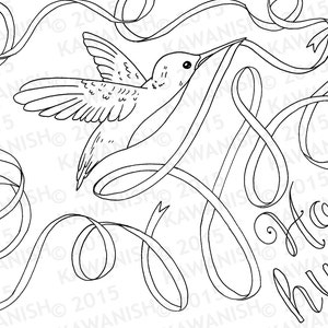 ho hum Kolibri Erwachsene Malvorlage Geschenk Wandkunst