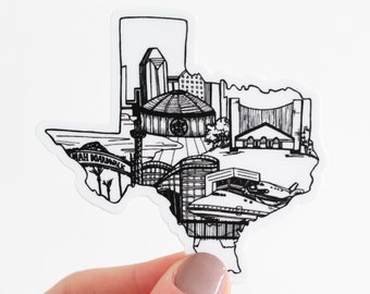 Houston Sticker, Texas Sticker, State Sticker