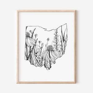 Ohio Art, Ohio Print, Ohio Art Print, Ohio Wall Art, Ohio Gift