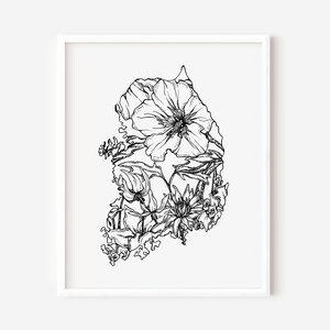 Digital Download: South Korea Art, South Korea Print, South Korea Art Print, South Korea Wall Art, South Korea Gift