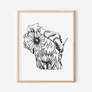 Wisconsin Art, Wisconsin Print, Wisconsin Art Print, Wisconsin Wall Art, Wisconsin Gift