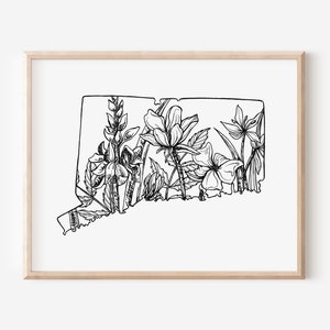 Connecticut Art, Connecticut Print, Connecticut Art Print, Connecticut Wall Art, Connecticut Gift