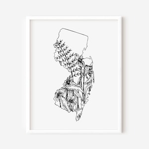 Digital Download: New Jersey Art, New Jersey Print, New Jersey Art Print, New Jersey Wall Art, New Jersey Gift