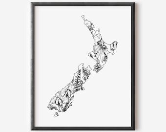 New Zealand Floral Art Print