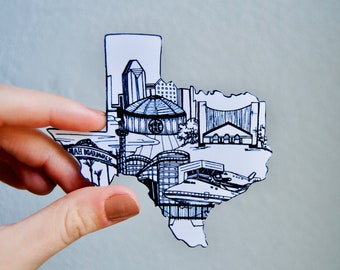 Houston Sticker, Texas Sticker, State Sticker