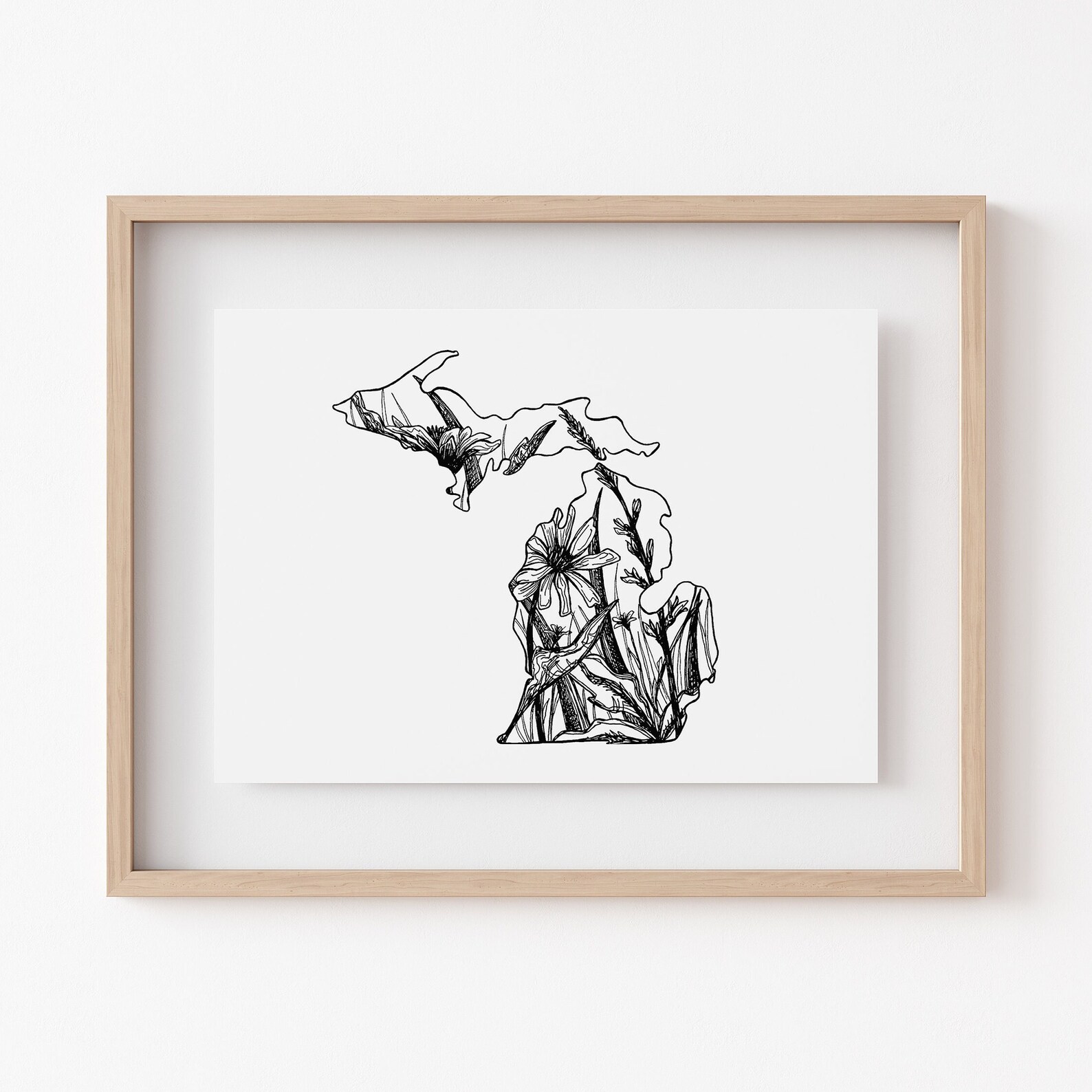 Michigan Art Michigan Print Michigan Art Print Michigan - Etsy