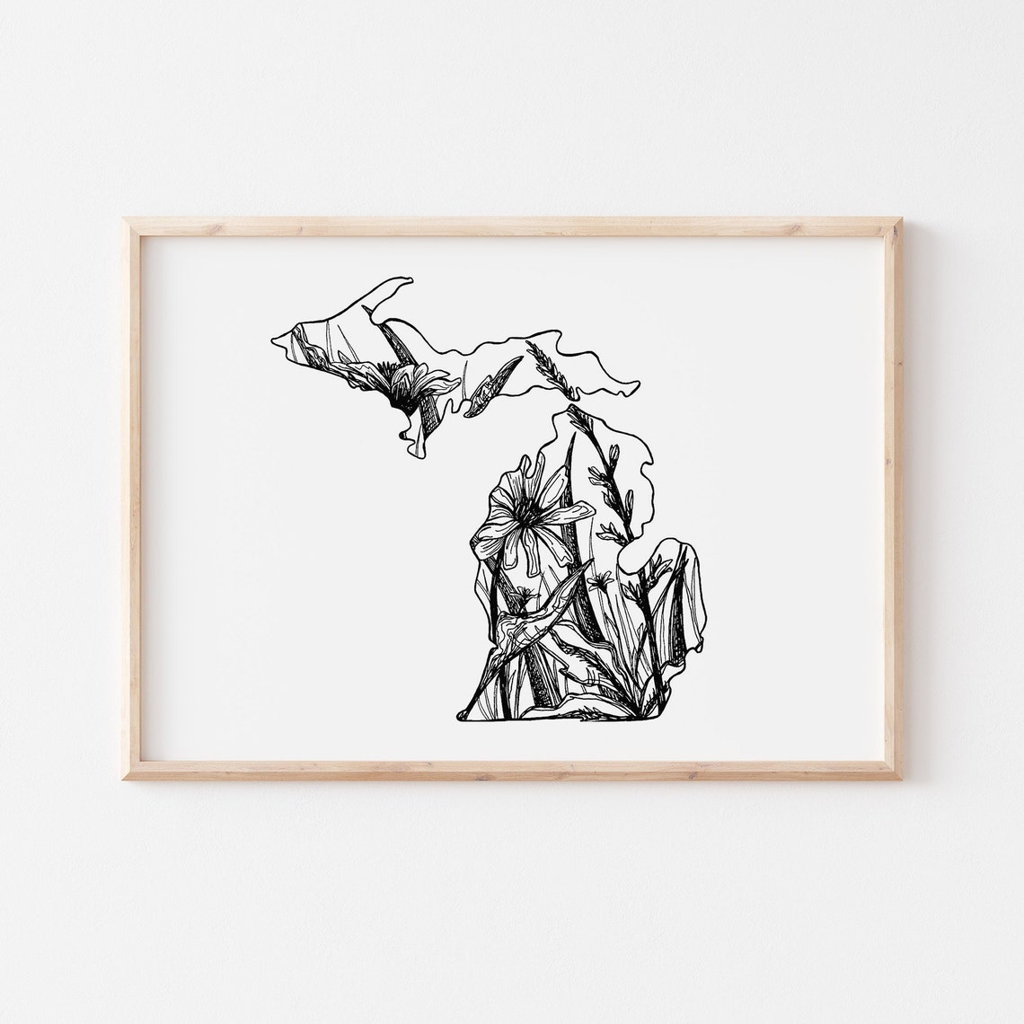 Michigan Art Michigan Print Michigan Art Print Michigan - Etsy