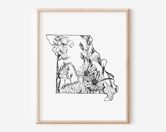 Missouri Art, Missouri Print, Missouri Art Print, Missouri Wall Art, Missouri Gift