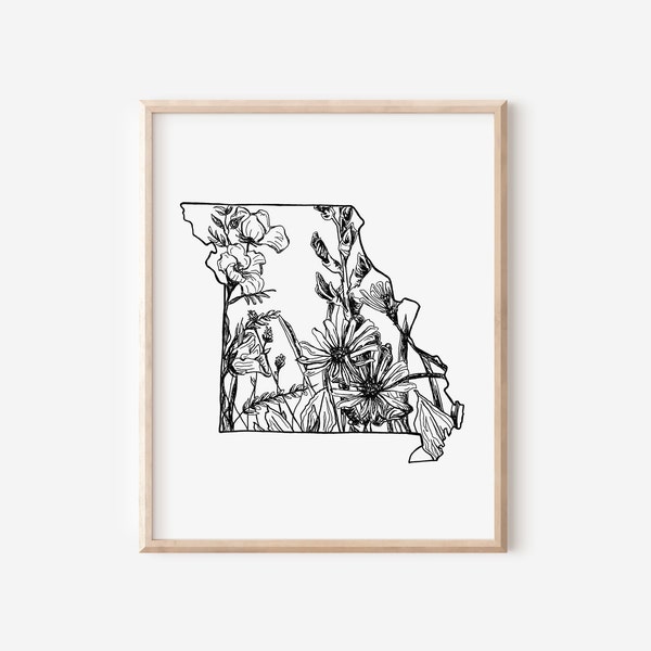 Missouri Art, Missouri Print, Missouri Art Print, Missouri Wall Art, Missouri Gift