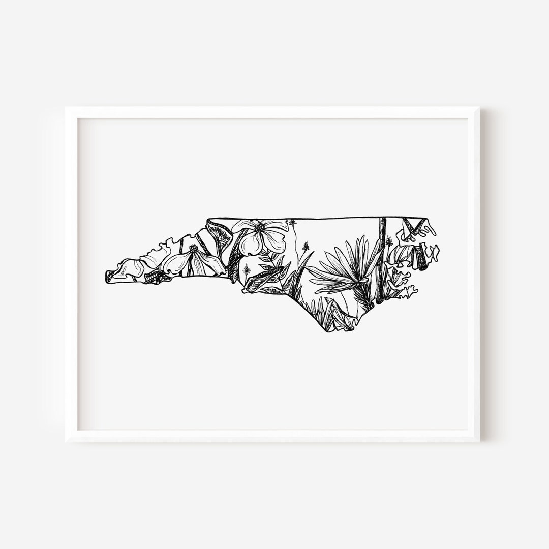 Digital Download: North Carolina Art, North Carolina Print, North ...