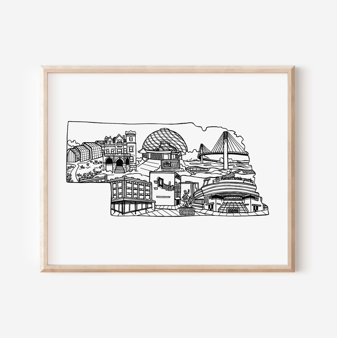 Omaha Art, Omaha Print, Omaha Art Print, Omaha Wall Art, Omaha Gift
