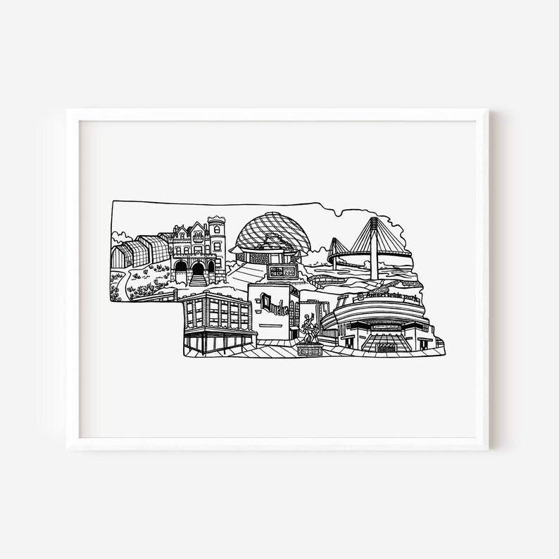 Omaha, Nebraska Art Print (digital Download) - Etsy