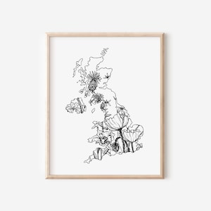 United Kingdom Art, United Kingdom Print, United Kingdom Art Print, United Kingdom Wall Art, United Kingdom Gift image 1