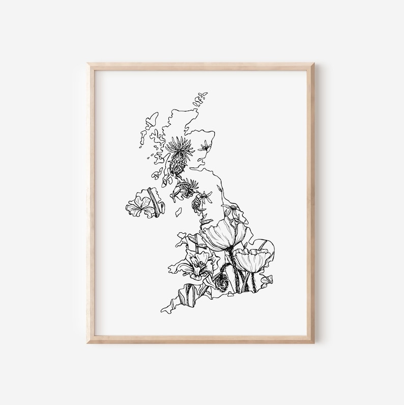 United Kingdom Art, United Kingdom Print, United Kingdom Art Print, United Kingdom Wall Art, United Kingdom Gift image 1