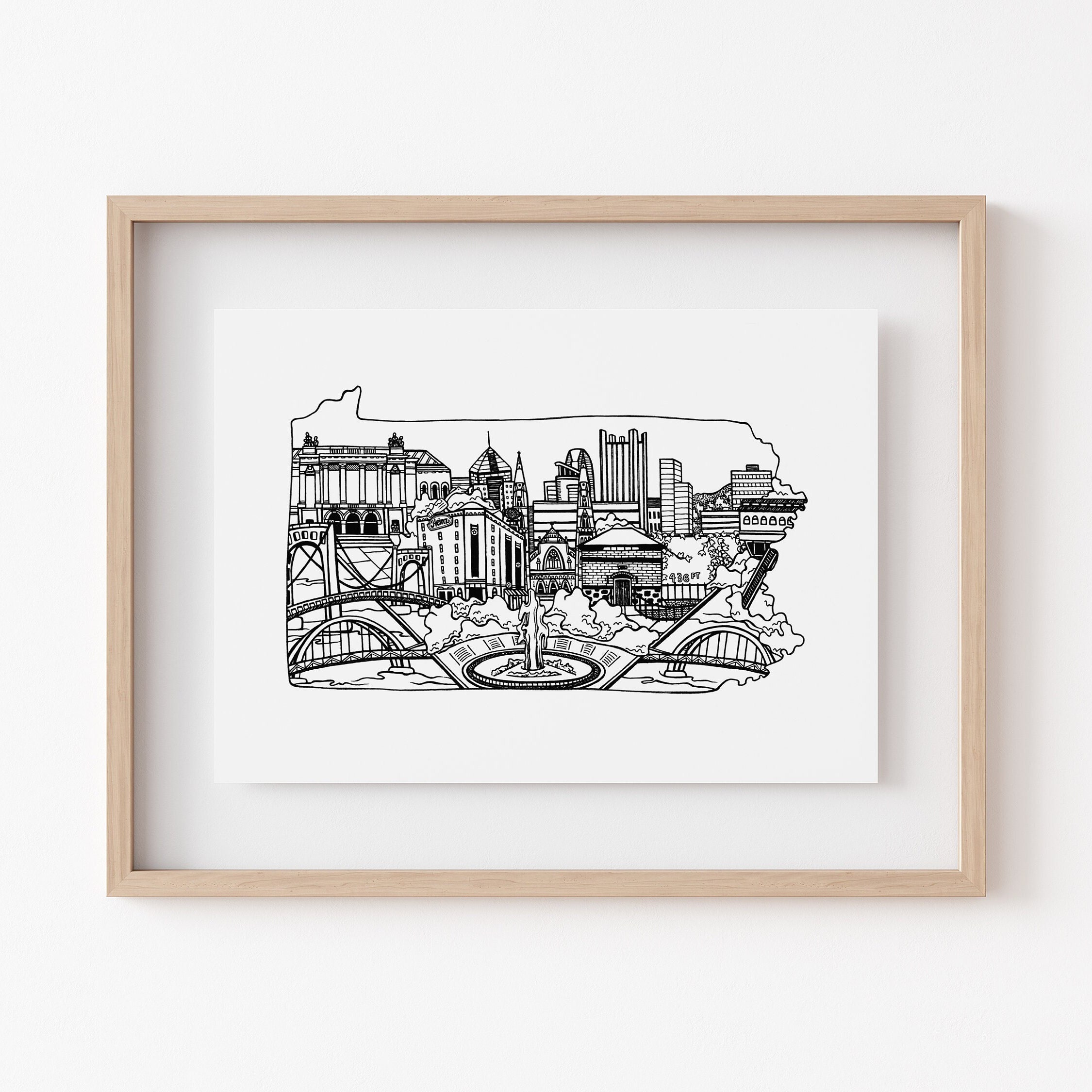 Pittsburgh Art Pittsburgh Print Pittsburgh Art Print Etsy