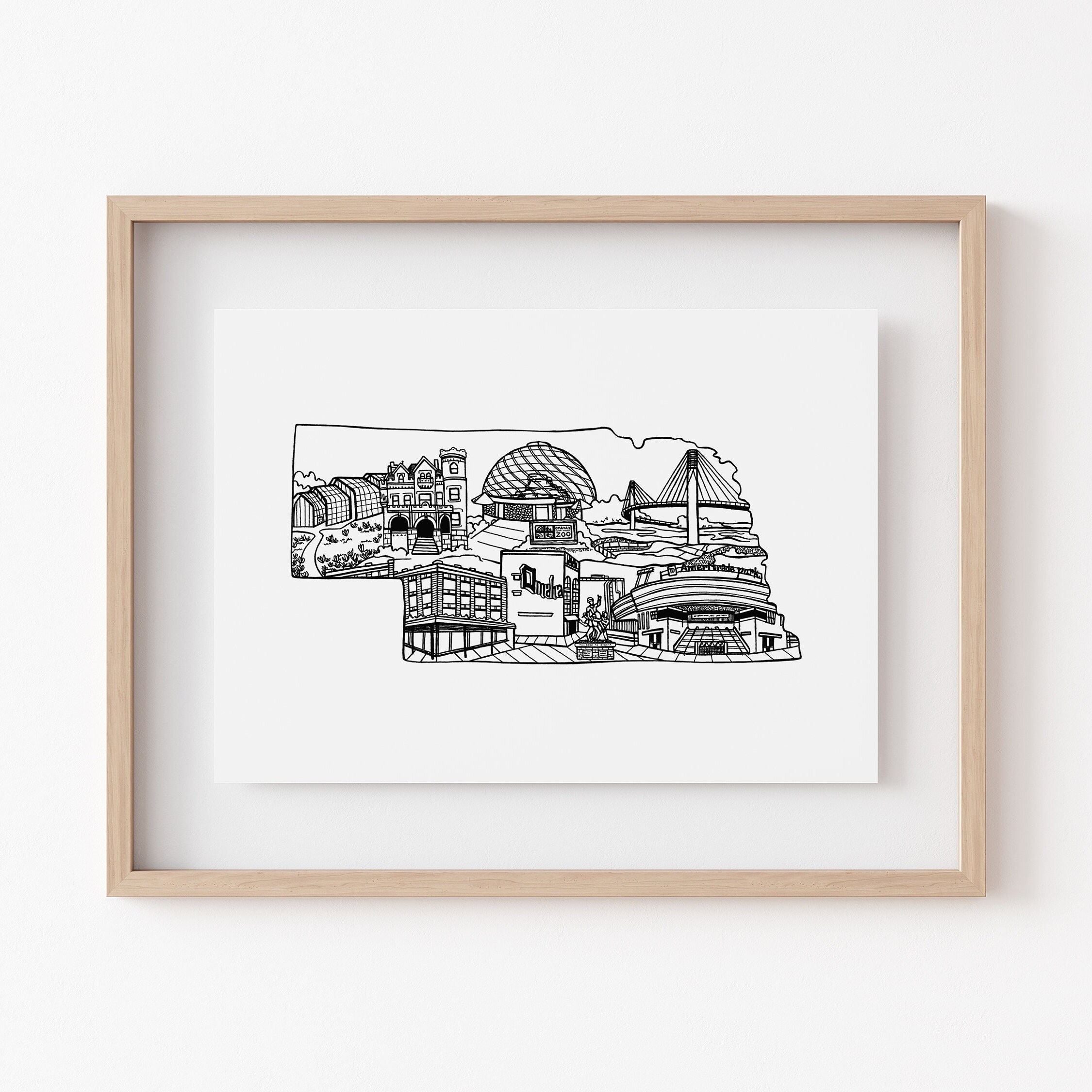 Omaha Art Omaha Print Omaha Art Print Omaha Wall Art Omaha Etsy