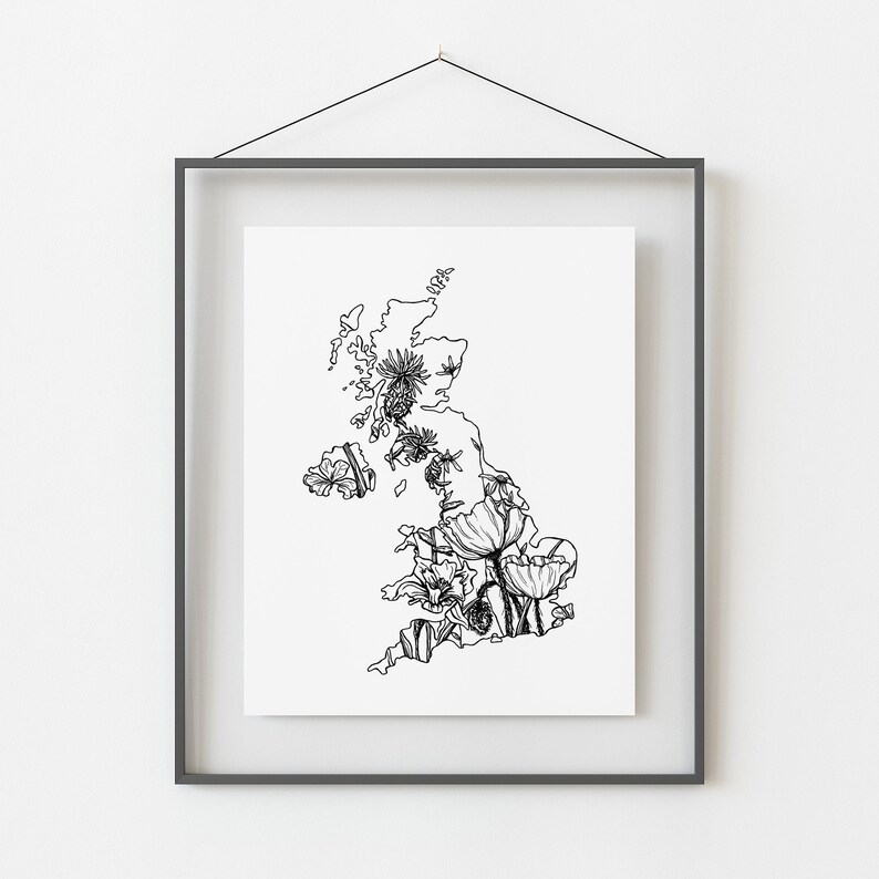 United Kingdom Art, United Kingdom Print, United Kingdom Art Print, United Kingdom Wall Art, United Kingdom Gift image 2