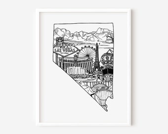 Digital Download: Las Vegas Art, Las Vegas Print, Las Vegas Art Print, Las Vegas Wall Art, Las Vegas Gift, Nevada Art, Nevada Print