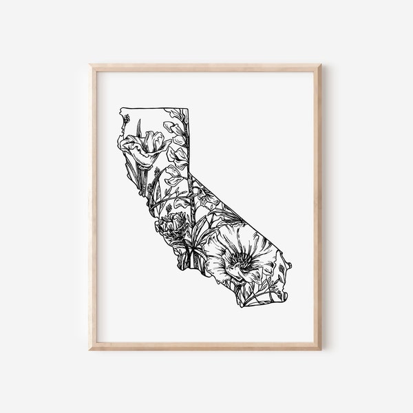 California Art, California Print, California Art Print, California Wall Art, California Gift