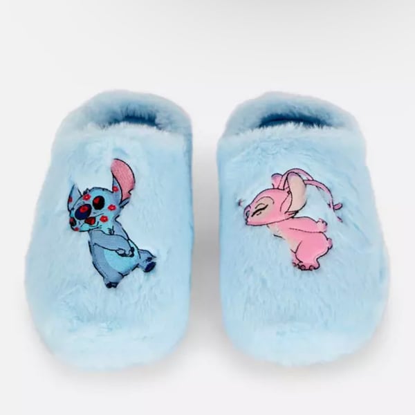 Disney Lilo & Stitch Chaussons de chambre bleus bébé à fourrure