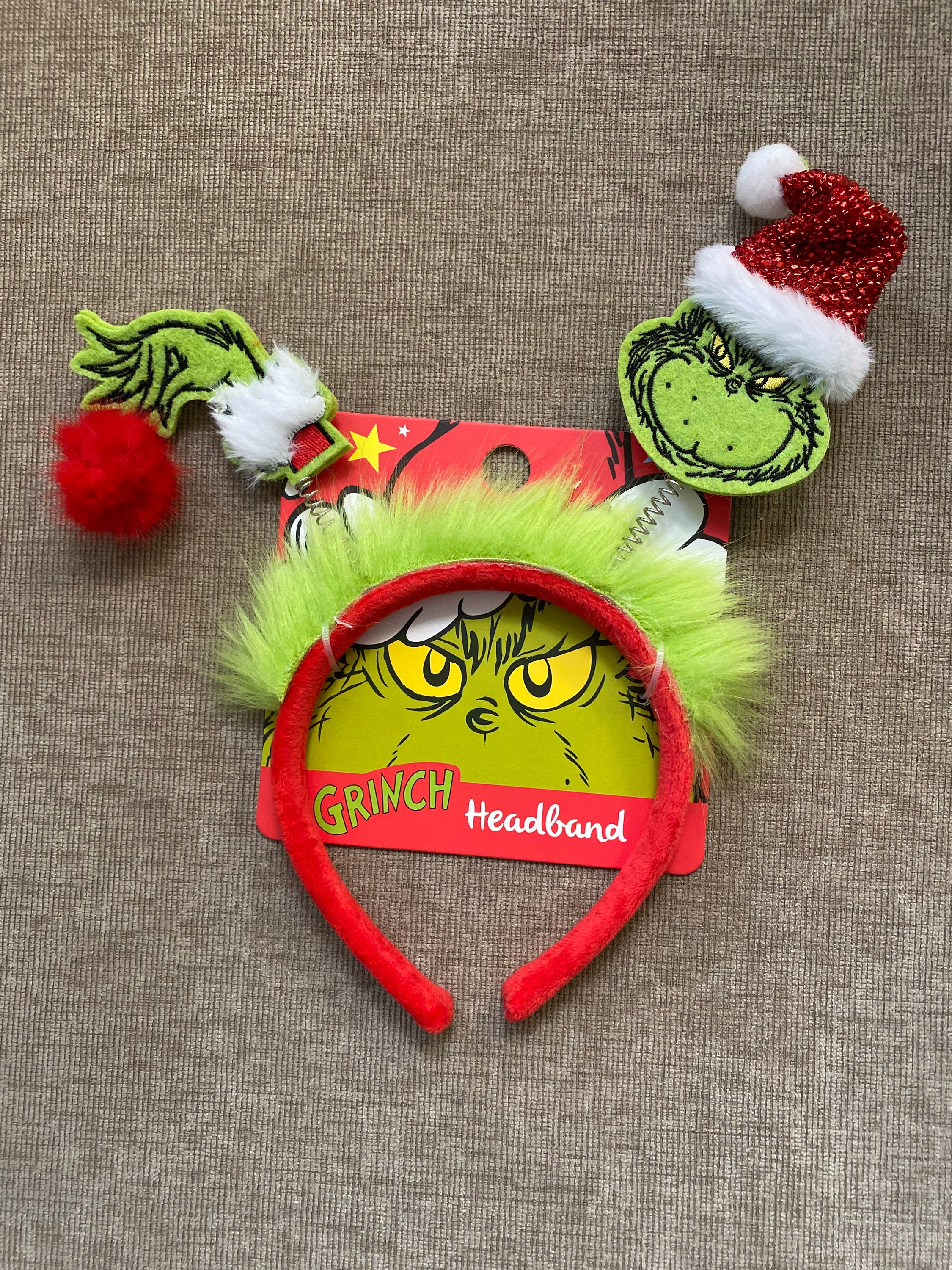 Hanety Grinch Christmas Decorations,Christmas Ornaments,Grinch Decor,Adult Kid Christmas Cosplay Antlers Headband Headclip Accessories,Christmas Gifts