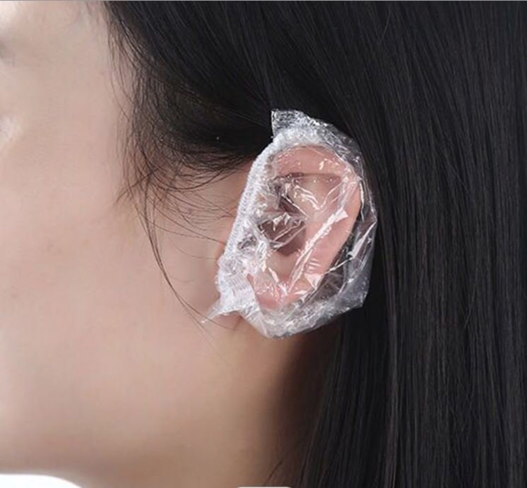 100 Pcs Disposable Plastic Ear Covers Hair Dye Styling Tools Etsy