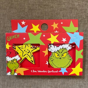 The Grinch Christmas Wooden Garland