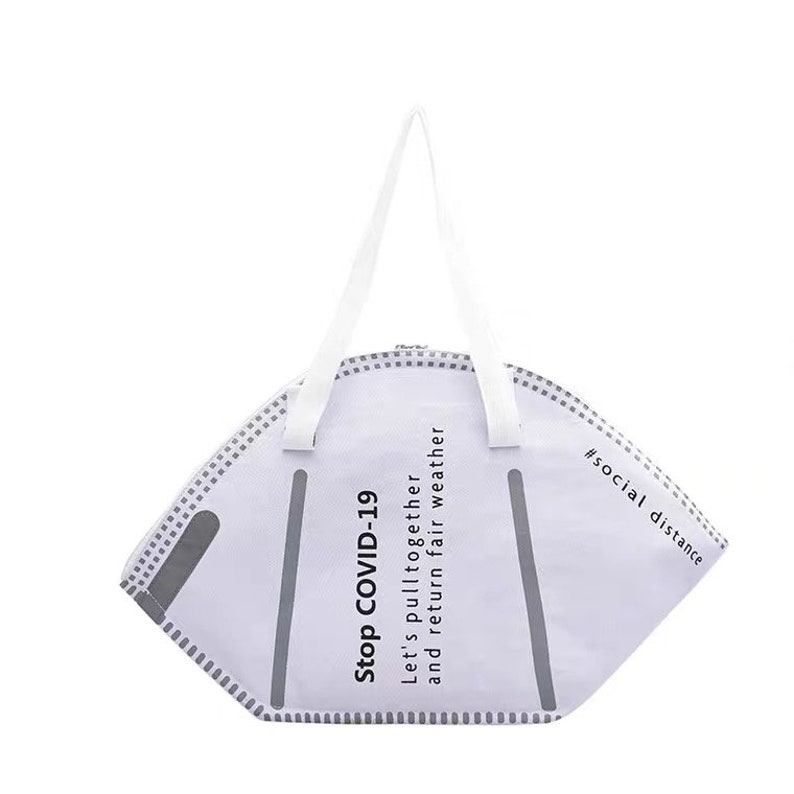 Face Mask Tote Bag Nurse RN Tote Doctor Tote Medical Bag Black and White Shopping Bag Satchel Bag Fashion