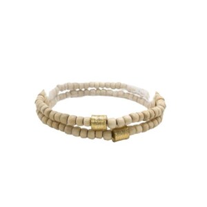whitewash bracelet | wood, wooden, coastal jewelry, neutral jewelry